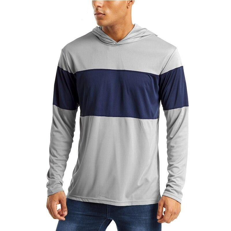 UV Protection T Shirts Men Summer Sun Protection Fitness Workout Long Sleeve Hoodie T-shirts Casual Hike Tshirts Man-0