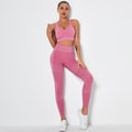 Seamless Yoga Fitness Set Women Sportswear Tank Bra Crop Top Leggings Pants Workout Clothes Gym Clothing 2 Piece Yoga Tracksuit-5