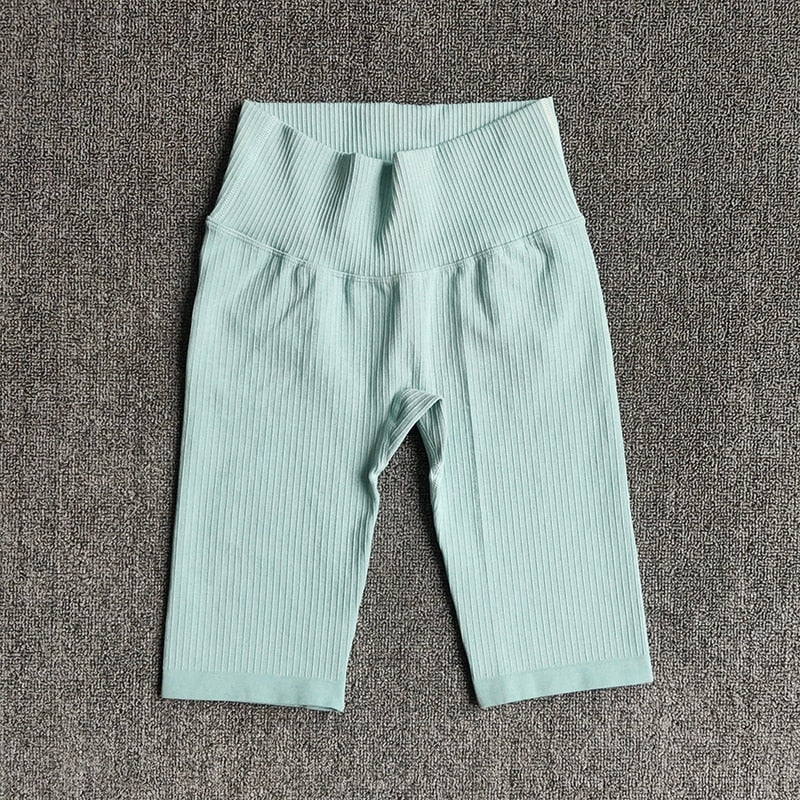 Seamless Fitness Women Yoga Shorts High Waist Workout Shorts Hip Push Up Yoga Running Shorts Sport Gym Leggings-1