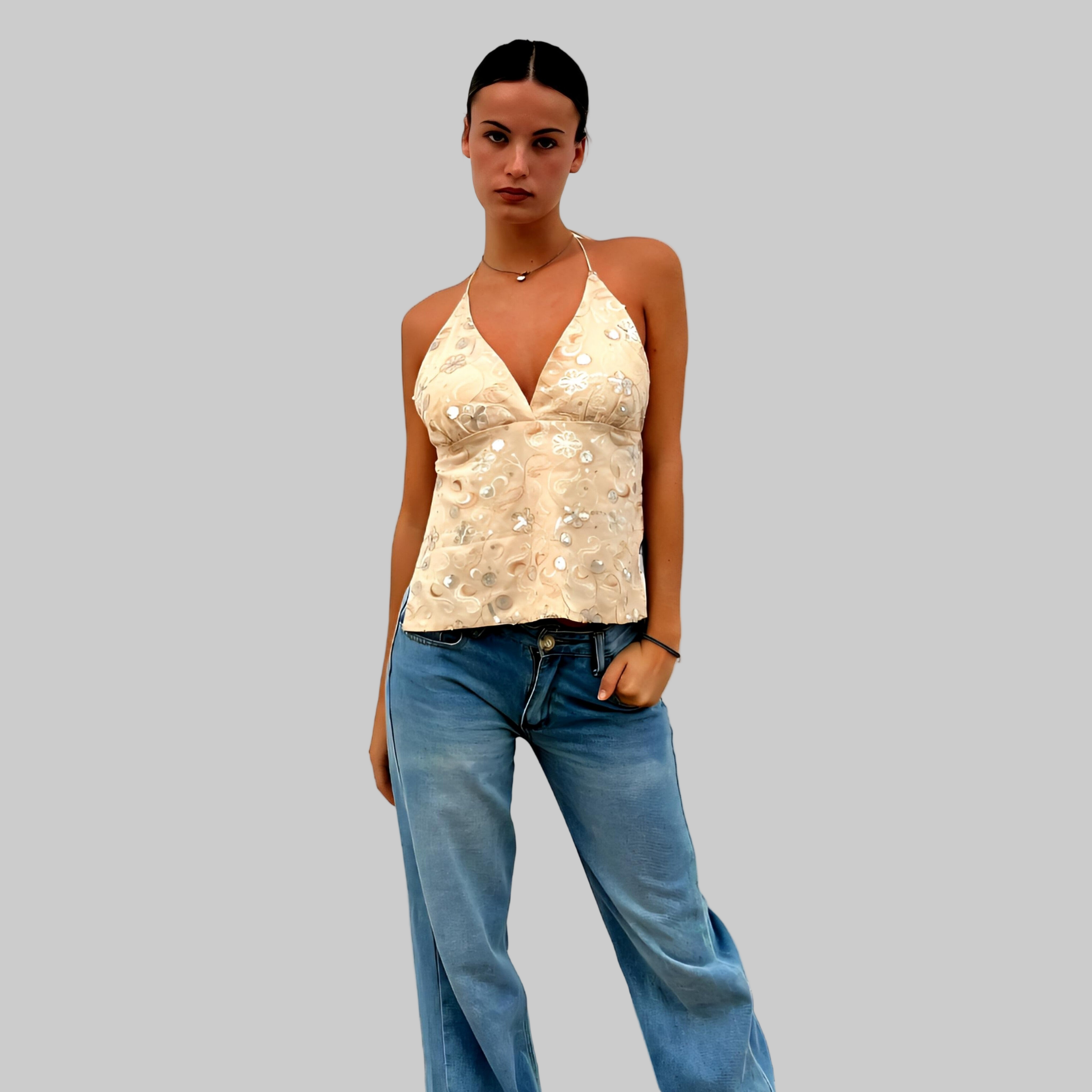 Charlotte Summers Gold Blouse With sequence-1